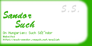 sandor such business card